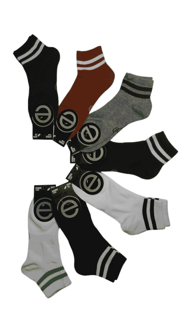 Pack X3 Medias Hombre Rayado Soquete Algodon Art. 102mr - Imagen 4