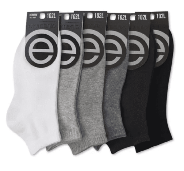 Soquetes Cortos Pack X6 Hombre Algodon Art. 102