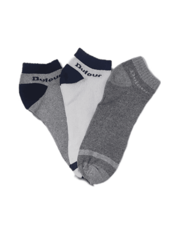 Pack X3 Pares Medias Soquetes Dufour Art. 2216 Deportivos