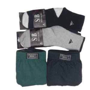 Combo X6 Slip Calzoncillos Hombre + 6 Pares De Medias 3/4