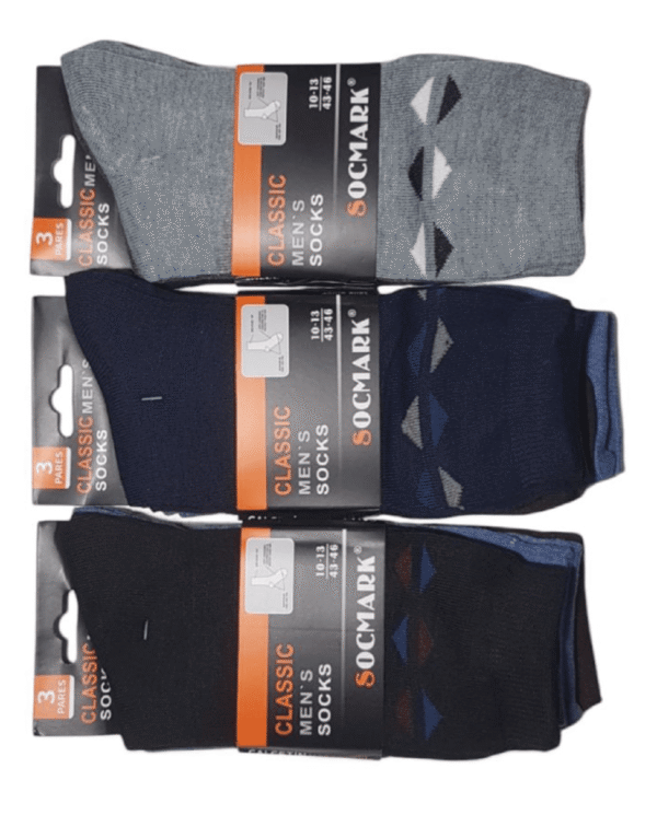 Pack X6 Medias De Vestir Largas Hombre Algodon Soquetes - Imagen 4