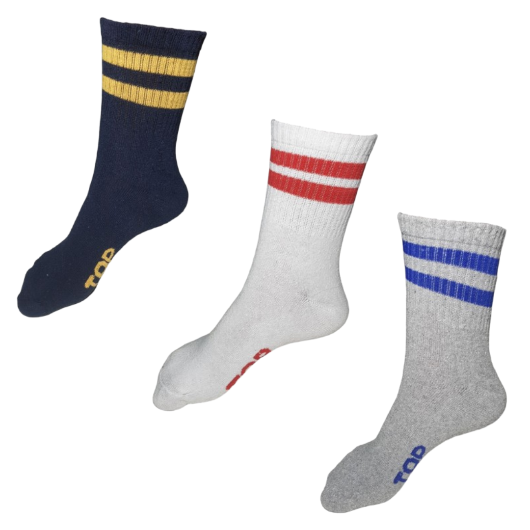 Pack X6 Medias Hombre Media Caña Top Algodon Soquetes