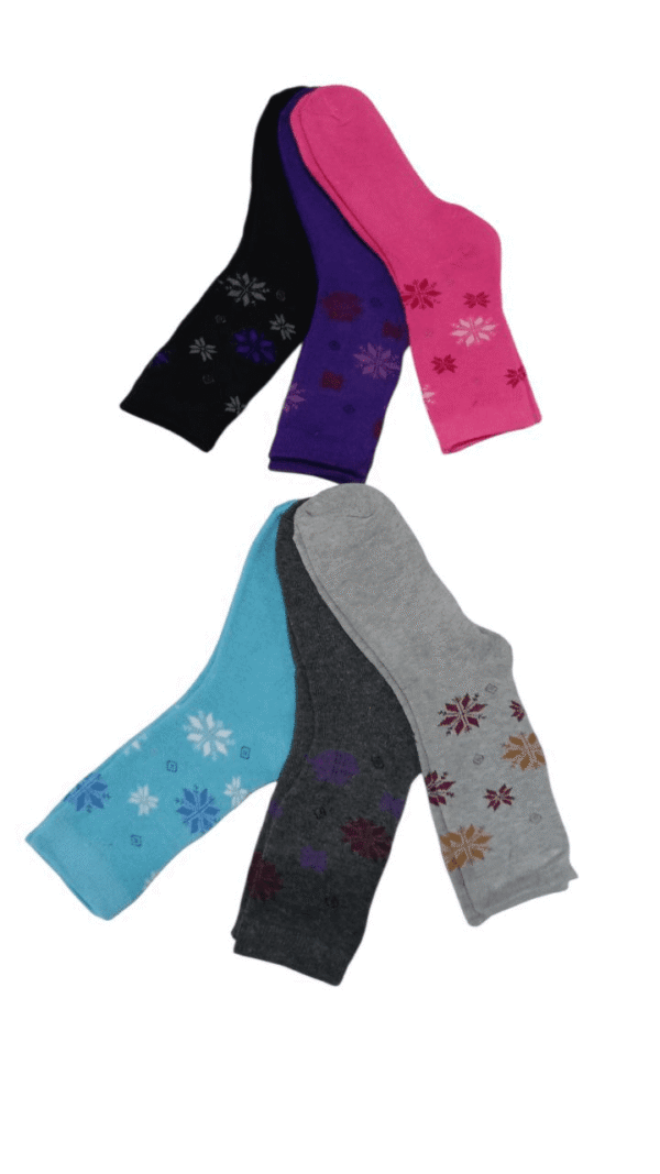 Pack X6 Medias Termicas Altomax Mujer 3/4 Gruesas Invierno