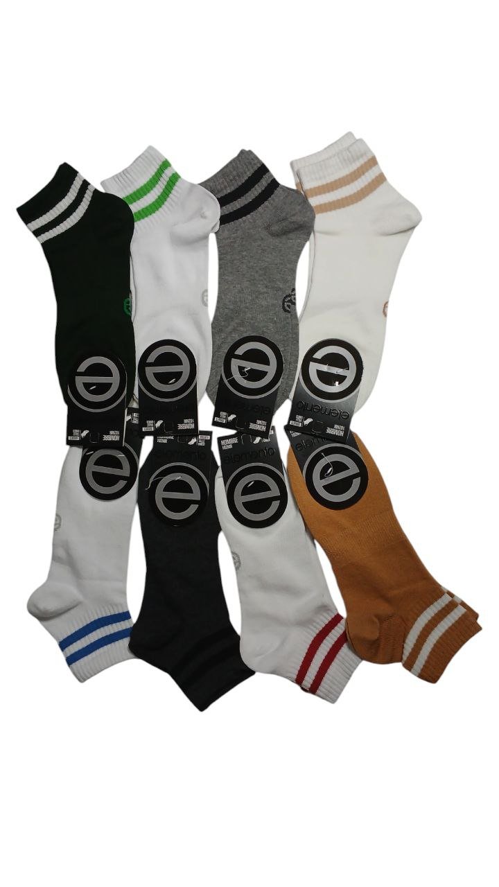 Pack X6 Medias Hombre Rayado Soquete Algodon Art. 102mr - Imagen 5