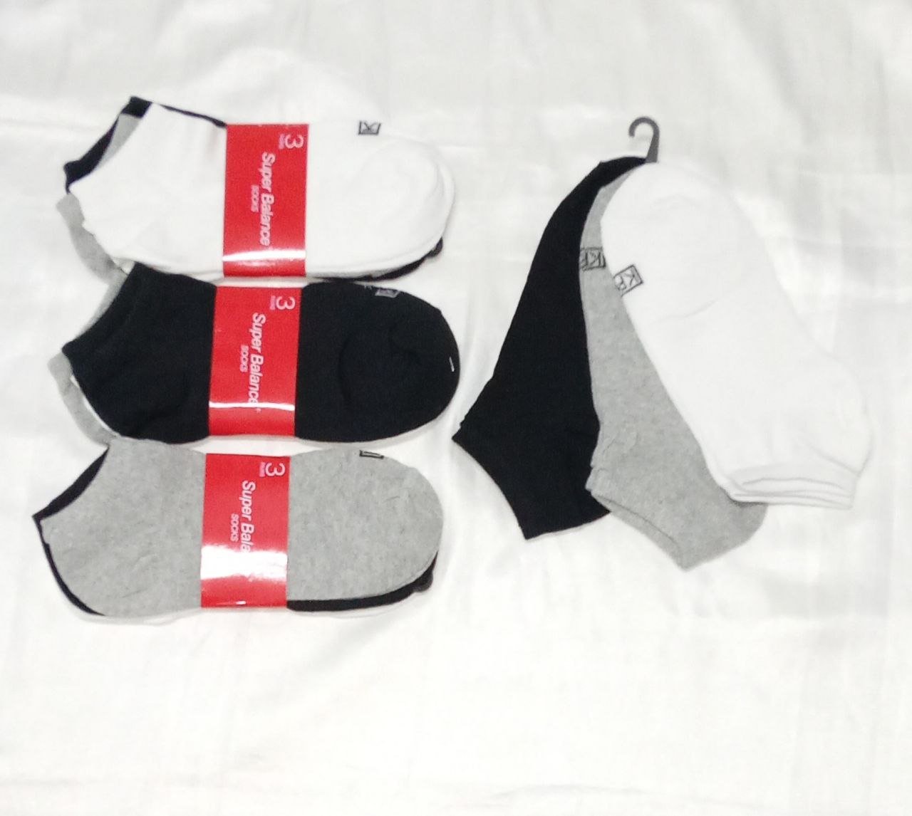 Pack X6 Medias Soquete Unisex Cortas Super Balance Algodon