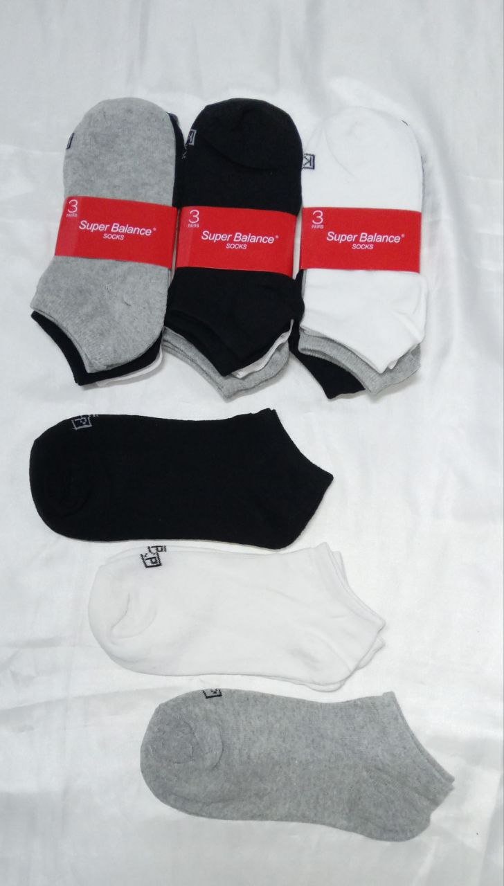 Pack X6 Medias Soquete Unisex Cortas Super Balance Algodon - Imagen 3