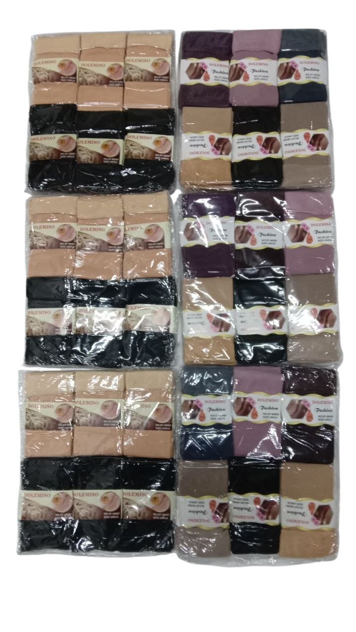 Pack X12 Medias Termicas Piel Fashion Mujer Peluche X Dentro - Imagen 6