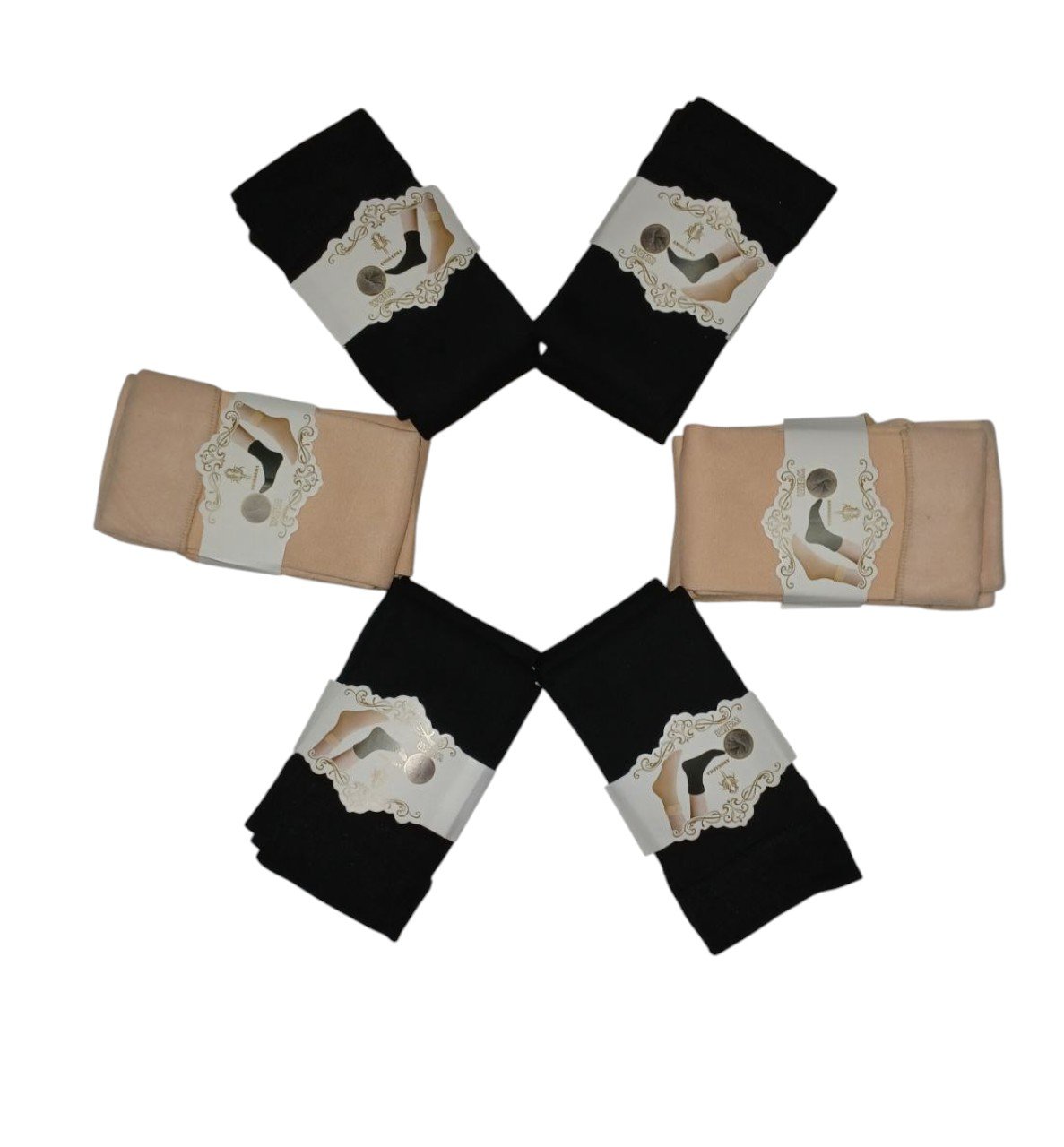 Pack X12 Medias Termicas Piel Fashion Mujer Peluche X Dentro - Imagen 3