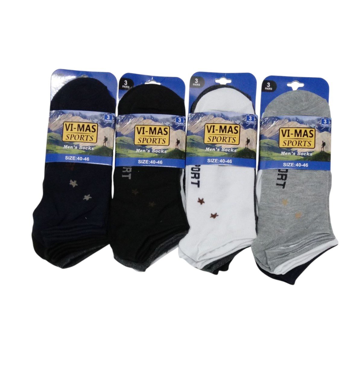 Pack X12 Medias Soquetes Invisibles Vi Mas Hombre X Mayor - Imagen 4