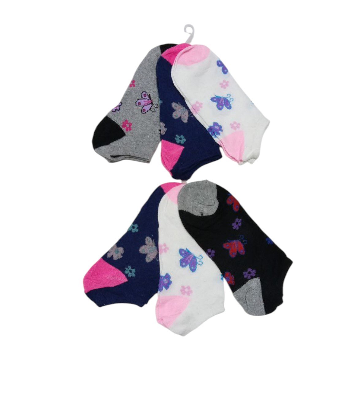 Pack X6 Medias Dama Soquetes Mujer Invisible Estampa - Imagen 5