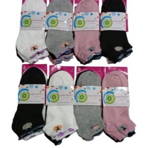 Pack X12 Soquete Dama Medias Invisible Orejitas Algodon