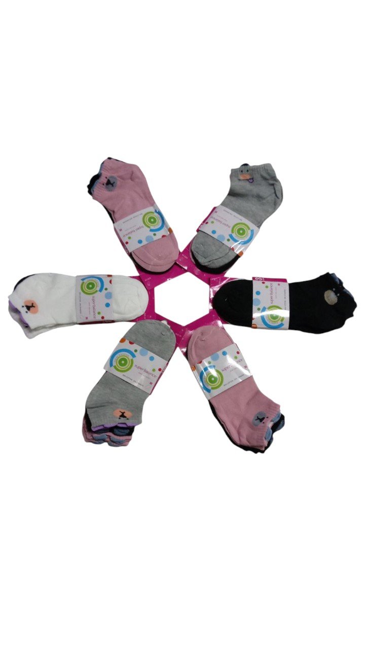 Pack X12 Soquete Dama Medias Invisible Orejitas Algodon - Imagen 3