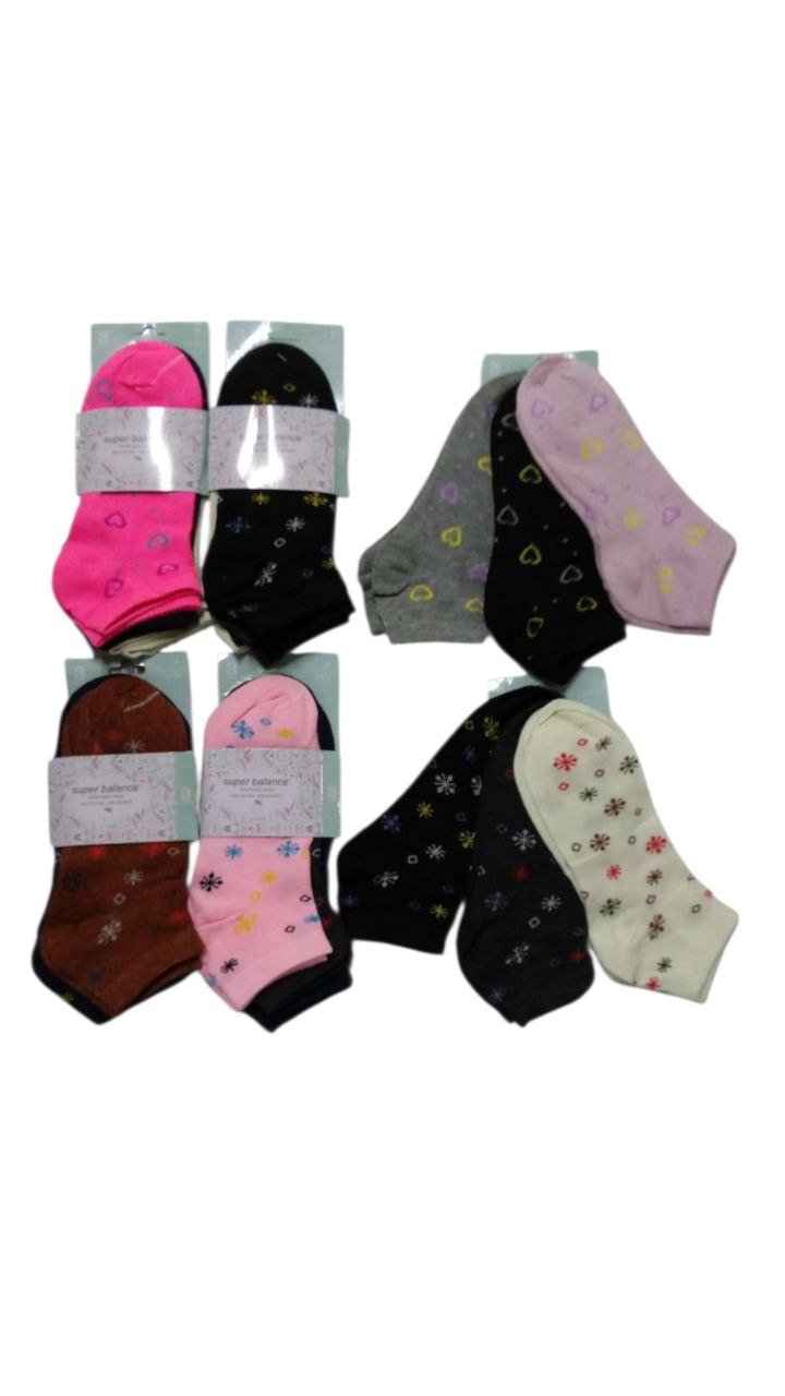 Pack X6 Medias Dama Soquete De Algodon Art. Super Balance
