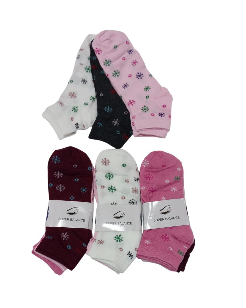 Pack X6 Medias Dama Soquete De Algodon Art. Super Balance - Imagen 4