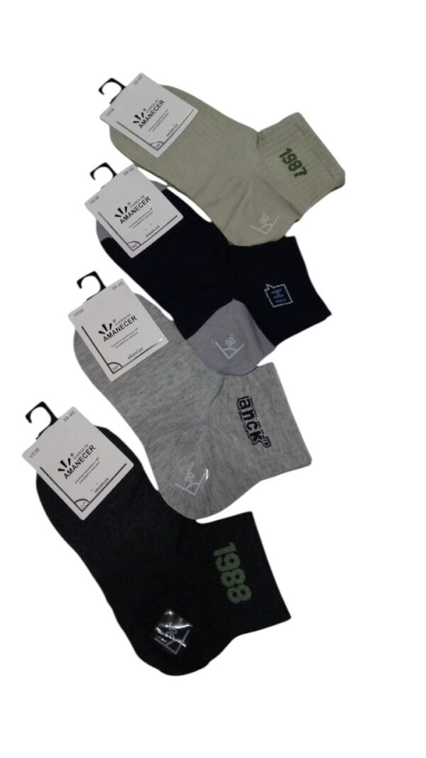 Pack X12 Medias Cortas Soquete Amanecer Hombre Algodón - Imagen 3