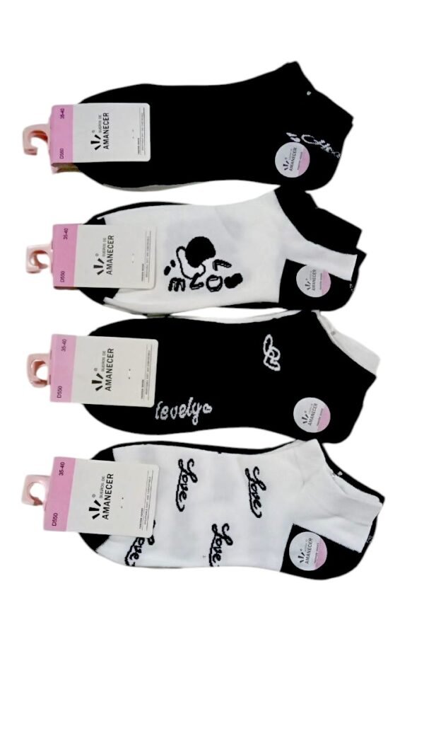 Pack X12 Medias Dama Soquete Algodon Art. Amanecer Mujer - Imagen 4