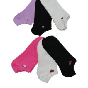 Pack X6 Medias Dama Soquetes Mujer Invisible Estampa